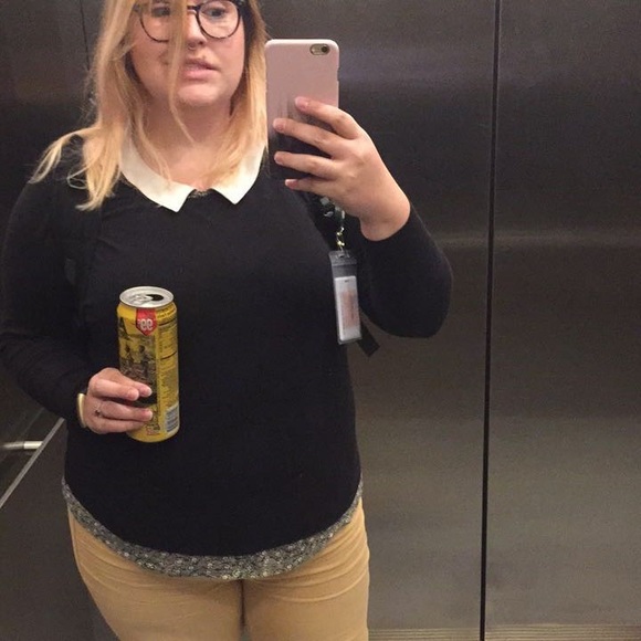 French Connection Modern Vintage Floral Peter Pan Collar Tank Blouse - Picture 7 of 7